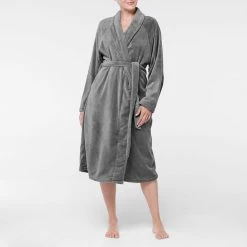 Morgan & Finch Plush Robe - Granite -Morgan & Finch Shop 11985004 V03