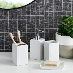 Morgan & Finch Dolomite Bathroom Accessories - White