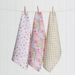 Morgan & Finch Pretty Floral Tea Towel Set Of 3