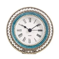 Morgan & Finch Enamel Mini Clock Round