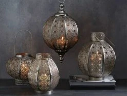 Morgan & Finch Filigree Drop Shaped Lantern