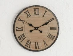Morgan & Finch Natural Wooden Clock