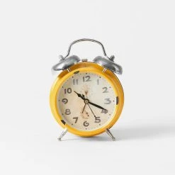 Morgan & Finch Vintage Alarm Clock - Yellow