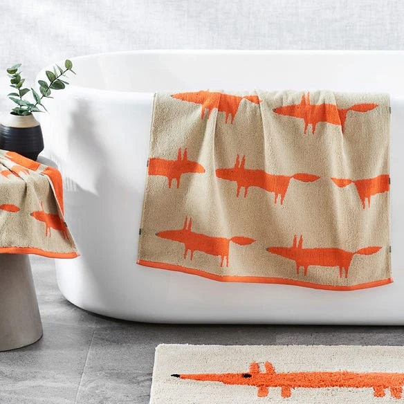 Harlequin Mr Fox Towel - Orange 6 Harlequin Mr Fox Towel - Orange - Image 4