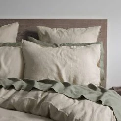Morgan & Finch White Label Milano Linen Quilt Cover - Oatmeal