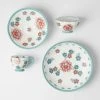 Morgan & Finch Tango Serving Bowl Floral - Pink/Aqua