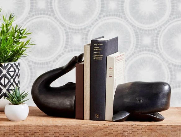 Morgan & Finch Resin Whale Bookends Set Of 2 3 Morgan & Finch Resin Whale Bookends Set Of 2