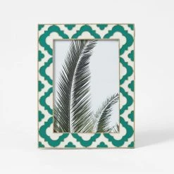 Morgan & Finch Enamel Geometric Frame - Green