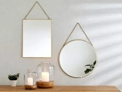 Morgan & Finch Hanging Chain Mirror Round