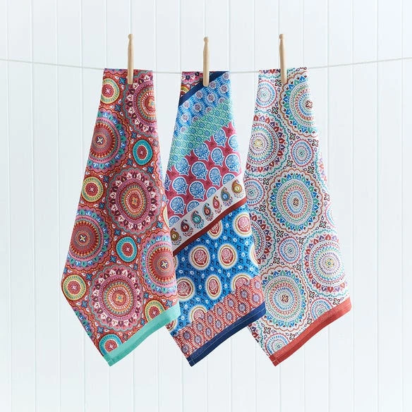 Morgan & Finch Azmara Tea Towel Set Of 3 3 Morgan & Finch Azmara Tea Towel Set Of 3