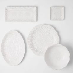 Morgan & Finch Venezia Rectangular Platter - Ivory