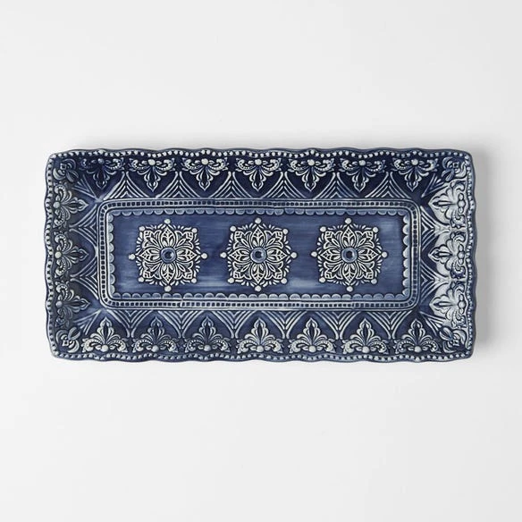 Morgan & Finch Venezia Rectangular Platter - Indigo 3 Morgan & Finch Venezia Rectangular Platter - Indigo