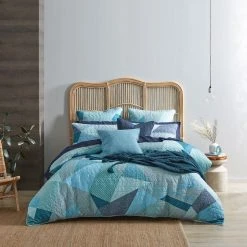 Cotton House Takashi Quilt Cover - Blues 12 Cotton House Takashi Quilt Cover - Blues -Morgan & Finch Shop 19771002 P 6