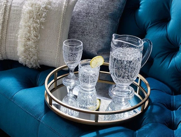 Morgan & Finch Round Tray With Mirror 3 Morgan & Finch Round Tray With Mirror