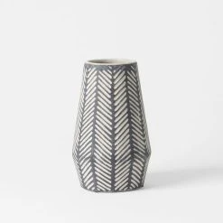 Morgan & Finch Tribal Etched Squat Vase