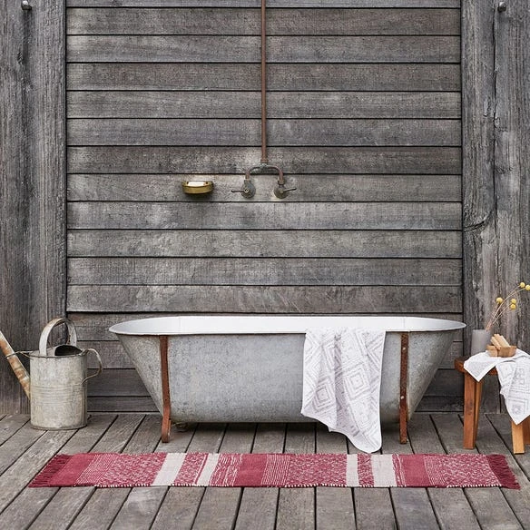 Morgan & Finch Mali Bath Mats - Rust Ivory 4 Morgan & Finch Mali Bath Mats - Rust Ivory - Image 2