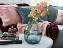 Morgan & Finch Vase Double Ring - Blue