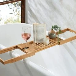 Morgan & Finch Extendable Bamboo Bath Caddy