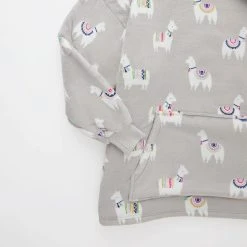 Morgan & Finch Llama Hooded Sherpa Blanket -Morgan & Finch Shop 21099301 V01