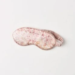 Morgan & Finch Silk Print Eye Mask - Blush Print