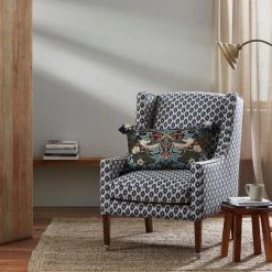 Morris & Co Strawberry Thief Cushion - Indigo -Morgan & Finch Shop 21238702 P 1