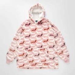 Morgan & Finch Dachsie Hooded Sherpa Blanket -Morgan & Finch Shop 21402901 P 1