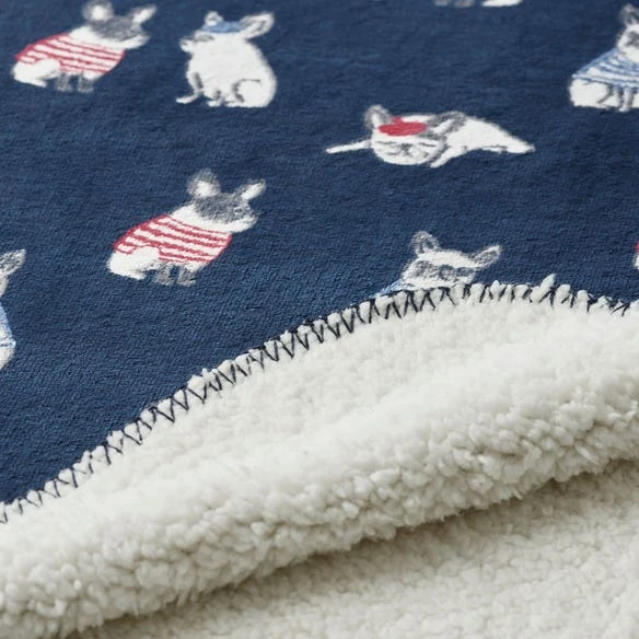 Morgan & Finch Frenchies Sherpa Throw 4 Morgan & Finch Frenchies Sherpa Throw - Image 2