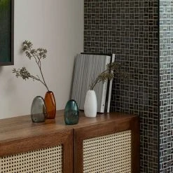 Morgan & Finch Pebble Stone Shaped Glass Vase - Amber -Morgan & Finch Shop 21440302 P 1