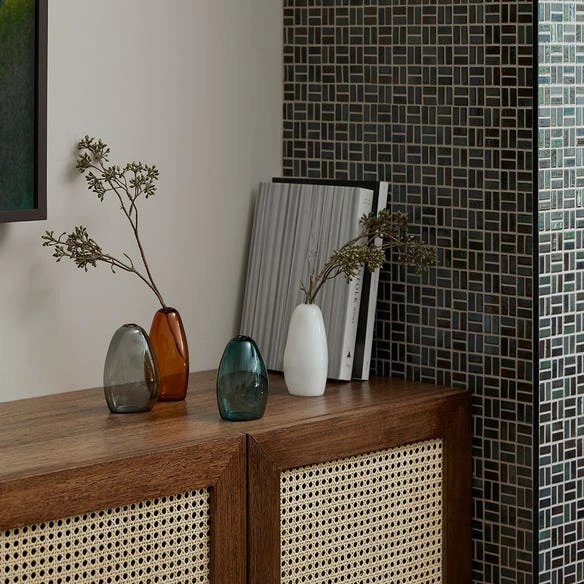 Morgan & Finch Pebble Stone Shaped Glass Vase - Charcoal 4 Morgan & Finch Pebble Stone Shaped Glass Vase - Charcoal - Image 2