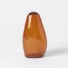 Morgan & Finch Pebble Stone Shaped Glass Vase - Amber