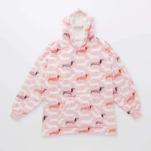 Morgan & Finch Dachsie Kids Hooded Sherpa Blanket 3 Morgan & Finch Dachsie Kids Hooded Sherpa Blanket