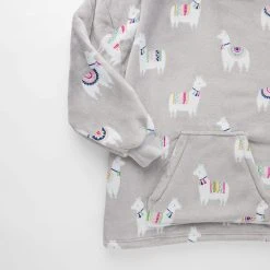 Morgan & Finch Llama Kids Hooded Sherpa Blanket -Morgan & Finch Shop 21451301 V01 1