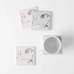 Morgan & Finch Misty Cats Coaster Set