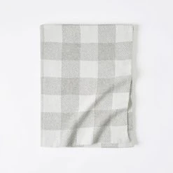Morgan & Finch Gingham Kids Throw - Grey /Ivory -Morgan & Finch Shop 21676902 P