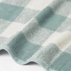 Morgan & Finch Gingham Towel - Pale Blue