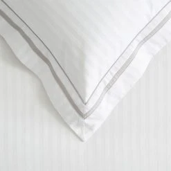 Bed & Bath Cambridge Quilt Cover - White Silver -Morgan & Finch Shop 21714301 V01 5