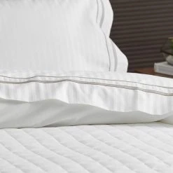 Bed & Bath Cambridge Quilt Cover - White Silver -Morgan & Finch Shop 21714301 V05 1
