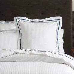 Bed & Bath Cambridge Quilt Cover - White Navy -Morgan & Finch Shop 21714802 P 1