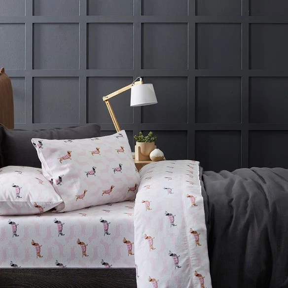 Morgan & Finch Dachsie Flannelette Sheet Set 5 Morgan & Finch Dachsie Flannelette Sheet Set - Image 3