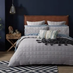 Morgan & Finch Madden Jersey Quilt Cover - Grey -Morgan & Finch Shop 21928801 p 1
