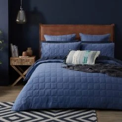 Morgan & Finch Madden Jersey Quilt Cover - Denim -Morgan & Finch Shop 21928802 p 1