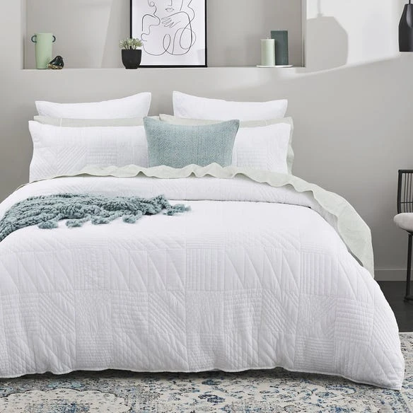 Morgan & Finch Dutton Quilt Cover - White 3 Morgan & Finch Dutton Quilt Cover - White