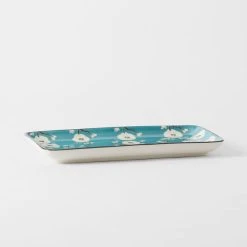 Morgan & Finch Cherry Blossom Rectangle Platter - Teal 7 Morgan & Finch Cherry Blossom Rectangle Platter - Teal -Morgan & Finch Shop 22047301 v01 1