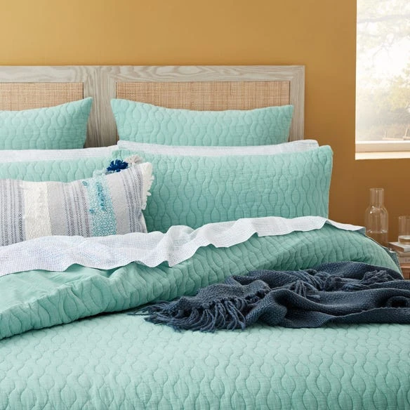Morgan & Finch Callington Quilt Cover - Aqua 6 Morgan & Finch Callington Quilt Cover - Aqua - Image 4