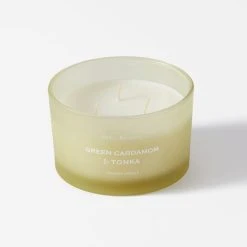 Bed & Bath Bed And Bath 450g Frosted Glass Candle - Green Cardamom Tonk