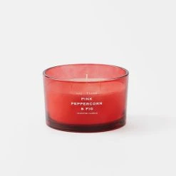 Bed & Bath Fleur 450g Clear Glass Candle - Pink Peppercorn And Fig