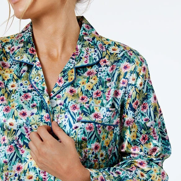 Morgan & Finch Mayfield Satin Pyjamas 4 Morgan & Finch Mayfield Satin Pyjamas - Image 2