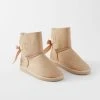 Morgan & Finch Suede Slipper Boot - Natural -Morgan & Finch Shop 22495601 P