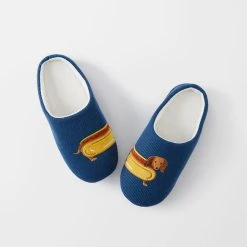 Morgan & Finch Hot Dogs Slippers - Navy