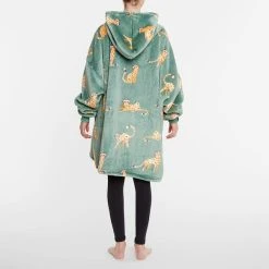 Morgan & Finch Cheetah Hooded Sherpa Blanket -Morgan & Finch Shop 22529501 V03